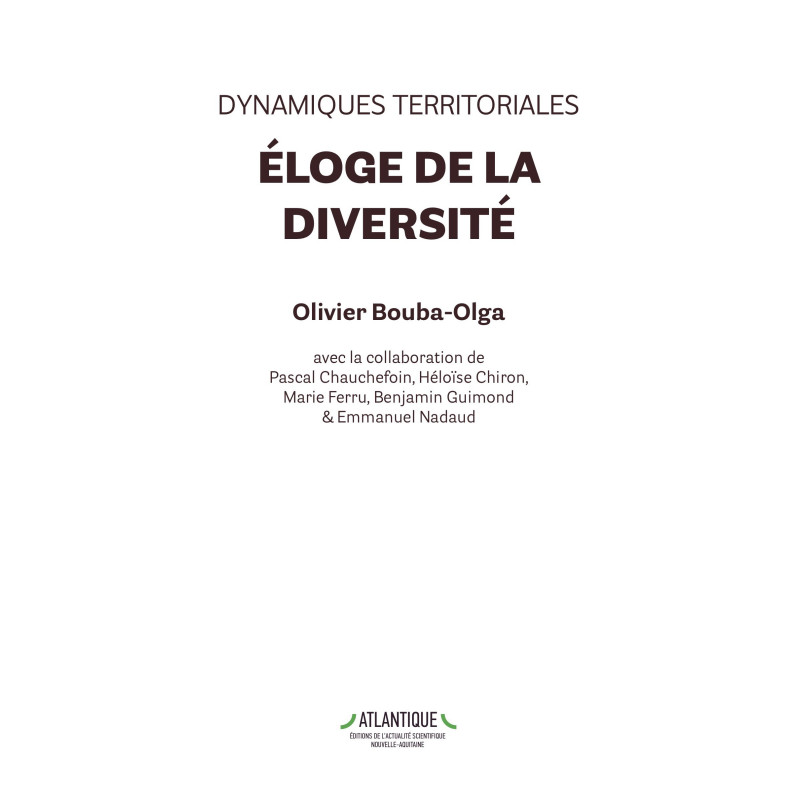 Dynamiques territoriales, éloge de la diversité